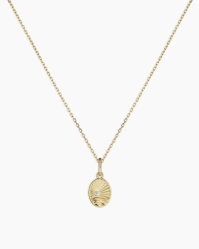 Diamond Beach Charm Necklace