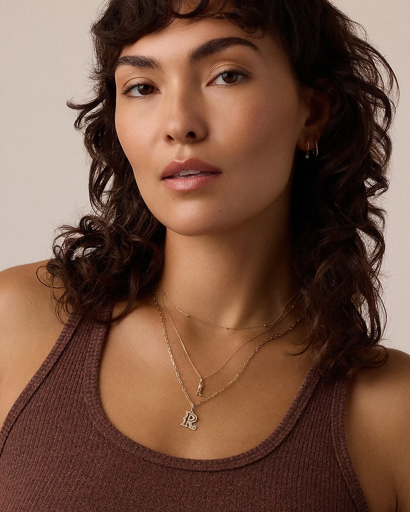 14k Gold Cowboy Boot Charm Necklace