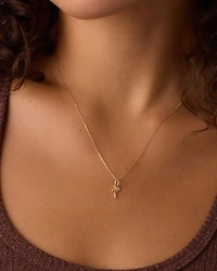 14k Gold Palm Charm Necklace