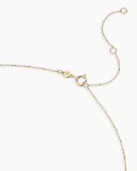 Diamond Crescent Charm Necklace