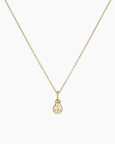 Diamond Ladybug Charm Necklace