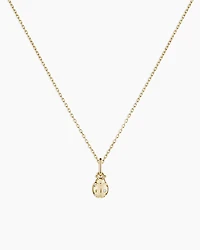 Diamond Ladybug Charm Necklace