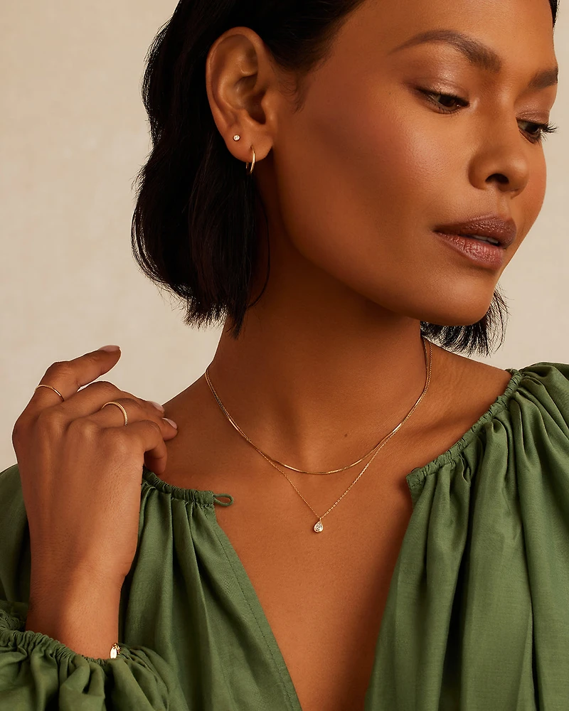 Classic Diamond Pear Necklace