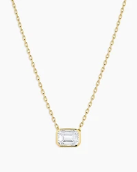 Classic Diamond Emerald Necklace
