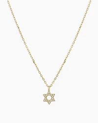 Diamond Star of David Necklace