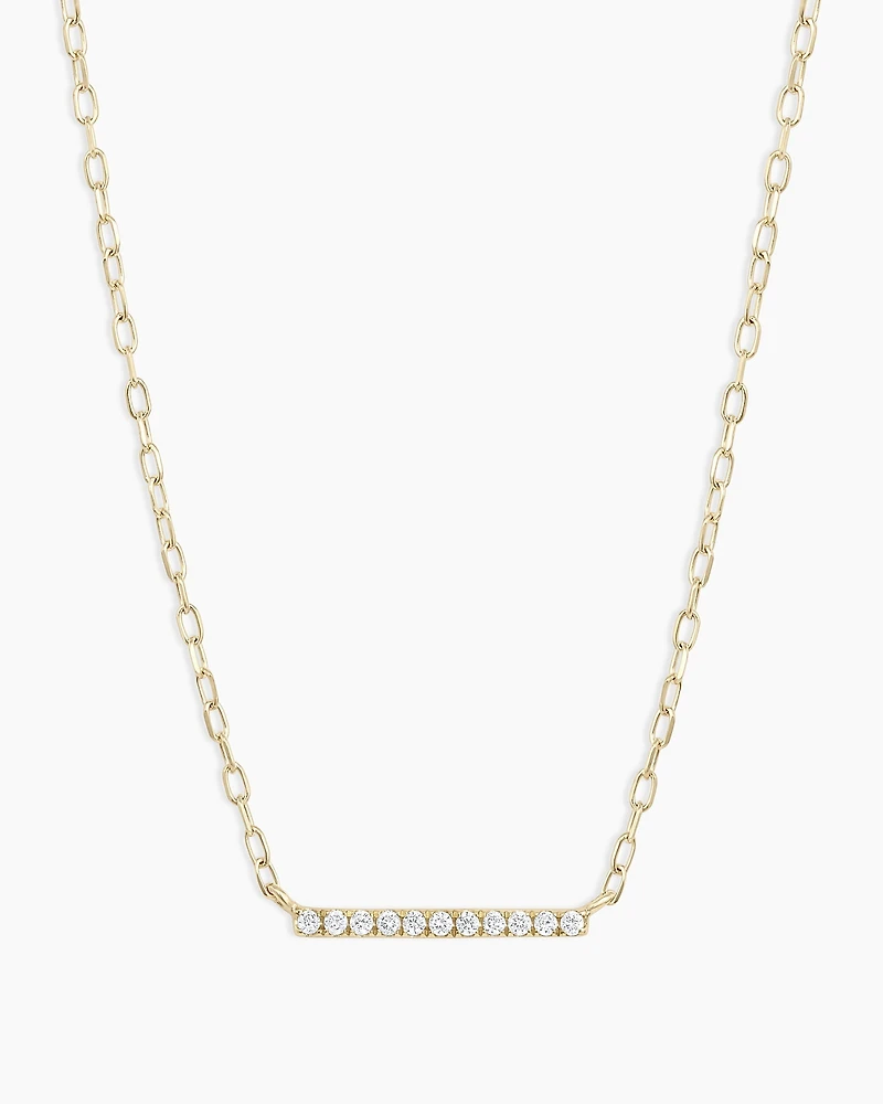 Diamond Bar Necklace