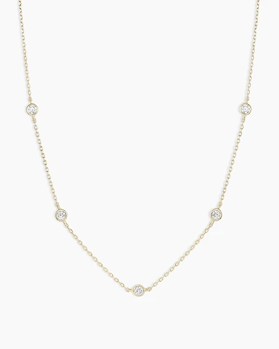 Classic Five Diamond Necklace