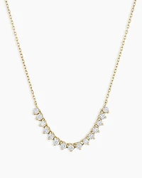 Diamond Cluster Row Necklace