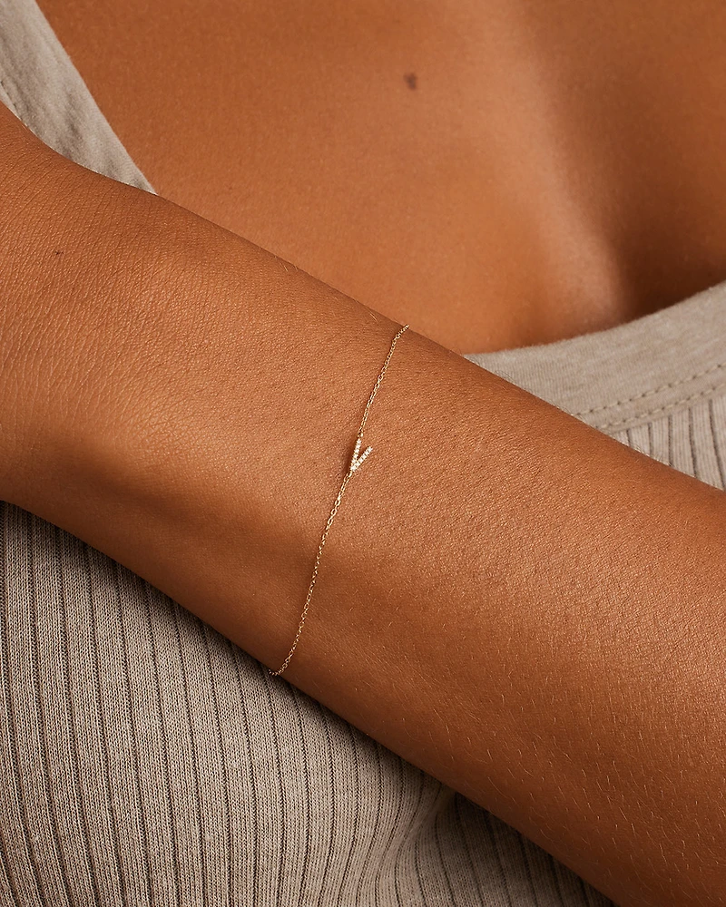 Diamond Pavé Alphabet Bracelet