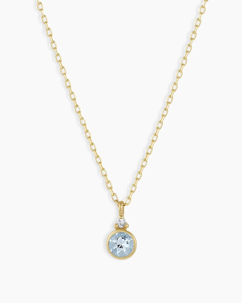 14k Gold Birthstone Necklace