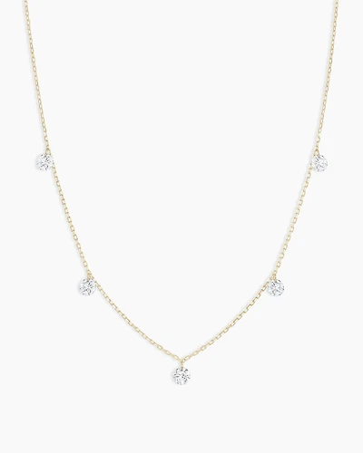 Floating Diamond Flutter Necklace