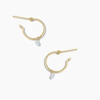 Floating Diamond Huggies