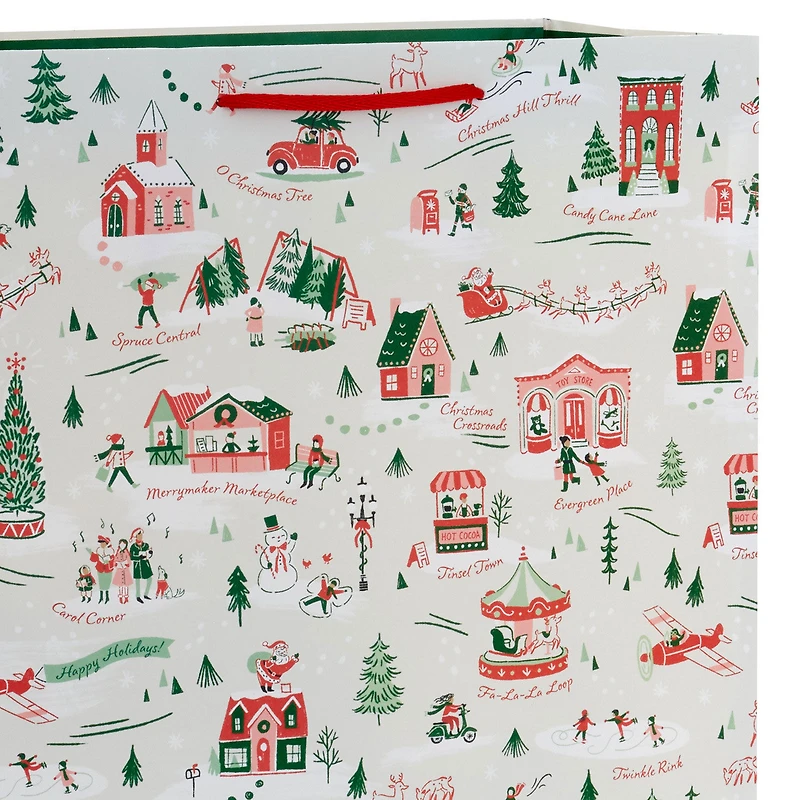 20" Festive Holiday Toile Jumbo Christmas Gift Bag for only USD 5.99 | Hallmark