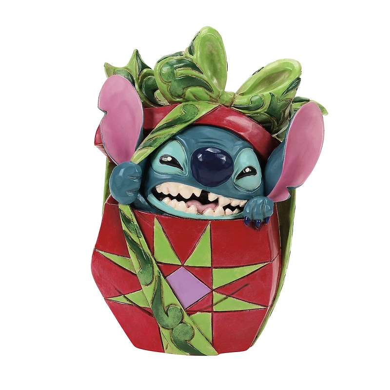 Jim Shore Disney Stitch Breaking Out of Present Figurine, 5" for only USD 50.00 | Hallmark