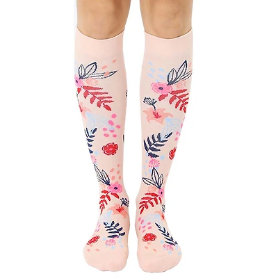 Living Royal Peach Floral Compression Socks for only USD 15.00 | Hallmark