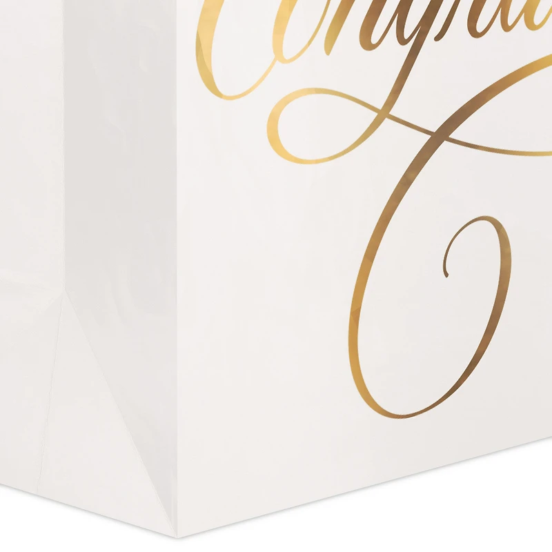 13" Congrats Calligraphy on Cream Large Gift Bag for only USD 5.49 | Hallmark