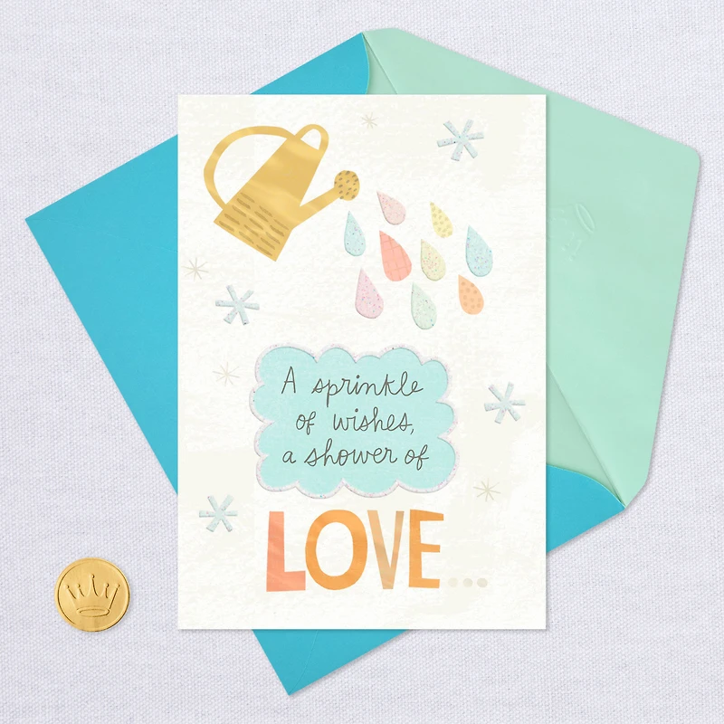 Watering Can Sprinkle of Wishes Baby Shower Card for only USD 2.99 | Hallmark