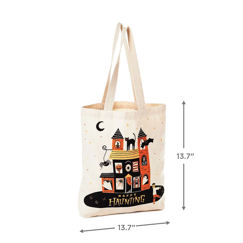 13" Happy Haunting Canvas Halloween Tote Bag for only USD 7.99 | Hallmark