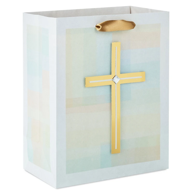 9.6" Gold Cross on Pastel Medium Gift Bag for only USD 3.99 | Hallmark