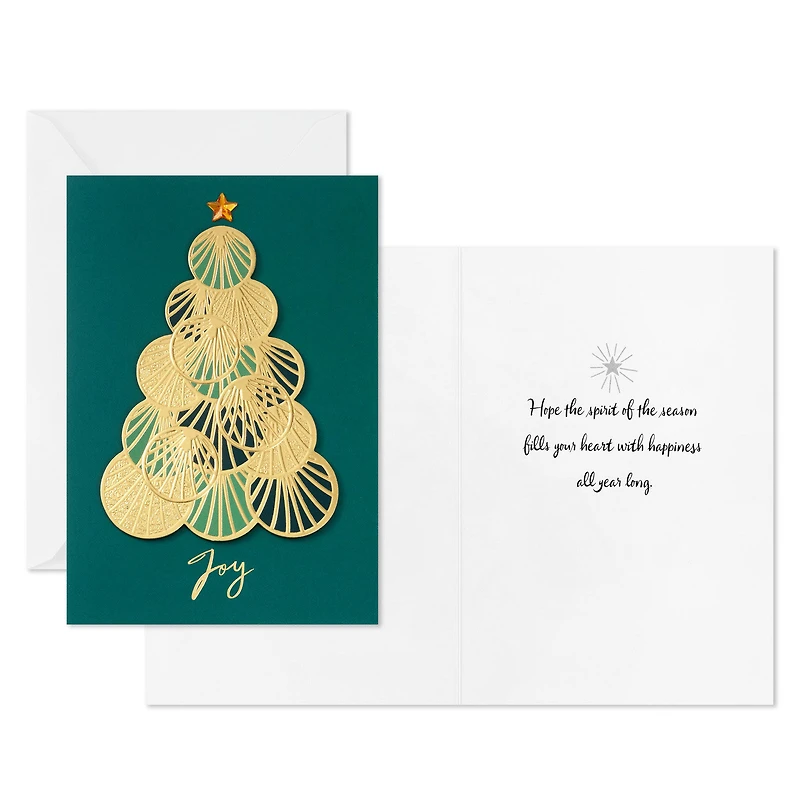 Opulent Green and Gold Tree Boxed Christmas Cards, Pack of 12 for only USD 17.49 | Hallmark