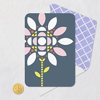 Geometric Flower on Blue Blank Card for only USD 2.99 | Hallmark