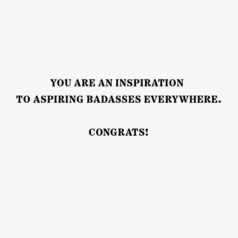 Inspiration to Aspiring Badasses Funny Graduation Card for only USD 3.99 | Hallmark