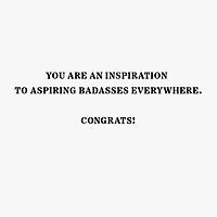 Inspiration to Aspiring Badasses Funny Graduation Card for only USD 3.99 | Hallmark