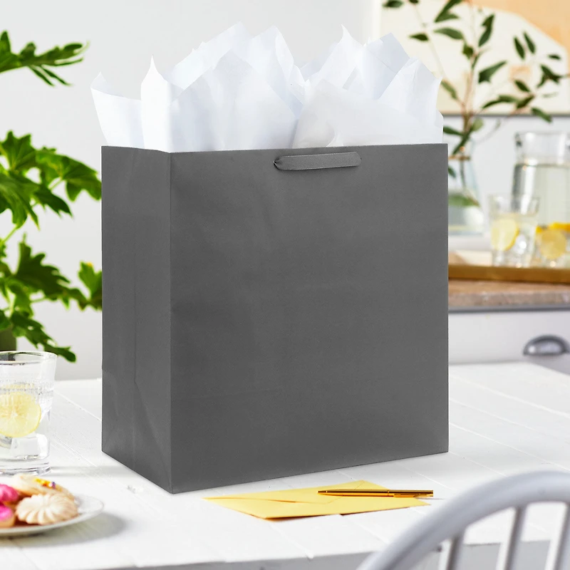 15" Gray Extra-Deep Gift Bag for only USD 5.49 | Hallmark