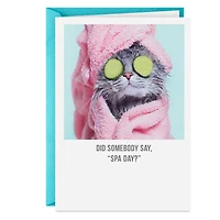 Did Someone Say Spa Day Funny Card for only USD 3.99 | Hallmark
