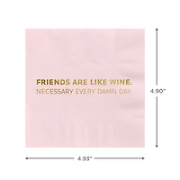 Soft Pink "Friends Are Like Wine" Cocktail Napkins, Set of 16 for only USD 4.49 | Hallmark