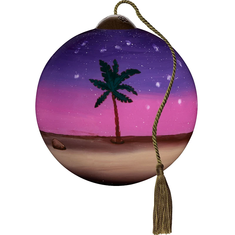 Ne'Qwa Art Silent Night, Holy Night Nativity Scene Glass Christmas Ornament for only USD 35.00 | Hallmark