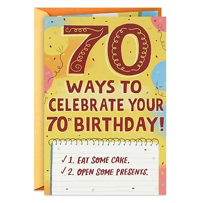 Ways to Celebrate Funny Pop-Up 70th Birthday Card for only USD 4.99 | Hallmark