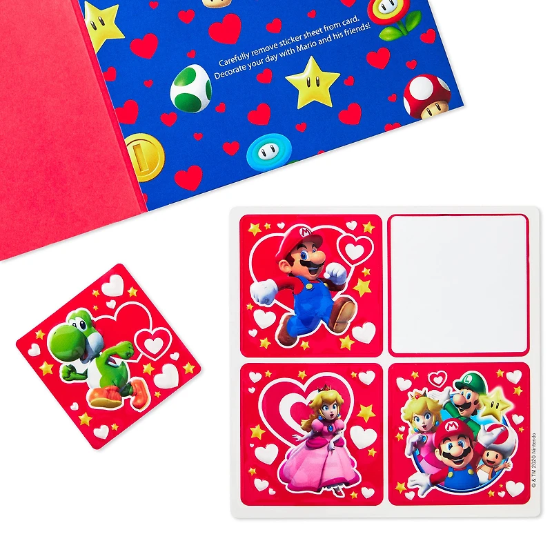 Nintendo Super Mario™ Valentine's Day Card With Puffy Stickers for only USD 5.99 | Hallmark
