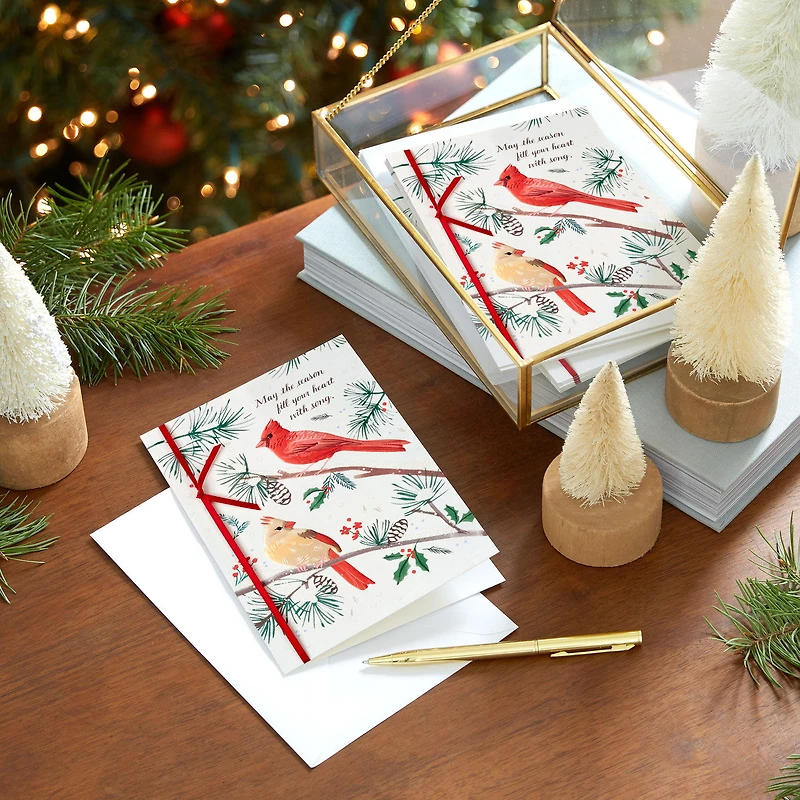 Cardinals on Pine Branches Boxed Christmas Cards, Pack of 12 for only USD 17.49 | Hallmark