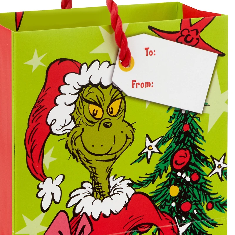 4.6" Dr. Seuss's How the Grinch Stole Christmas!™ Grinch on Green Gift Card Holder Mini Bag for only USD 2.49 | Hallmark