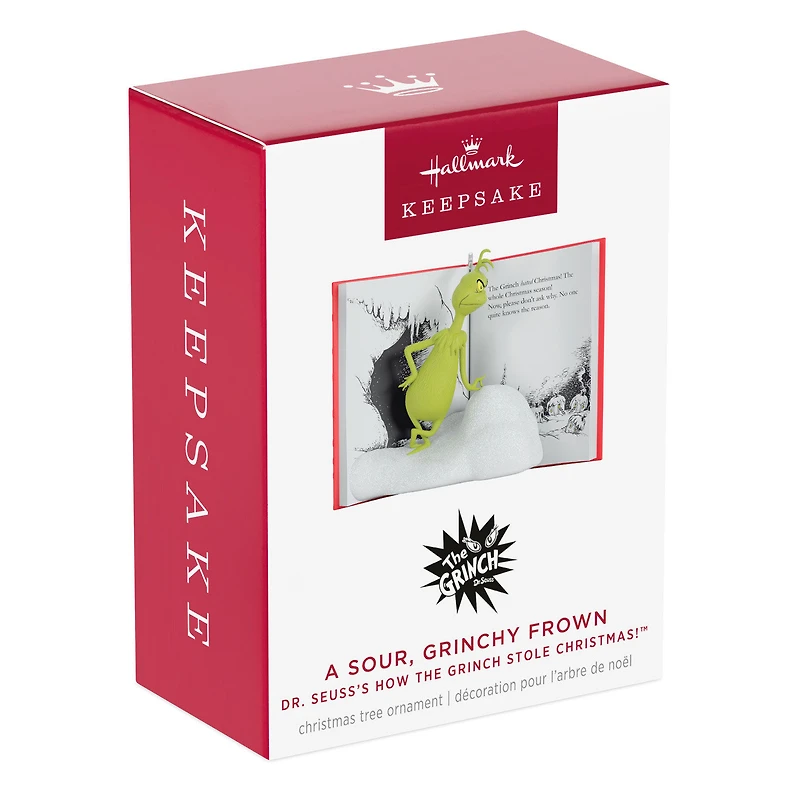 Dr. Seuss's How the Grinch Stole Christmas!™ A Sour, Grinchy Frown Ornament for only USD 19.99 | Hallmark