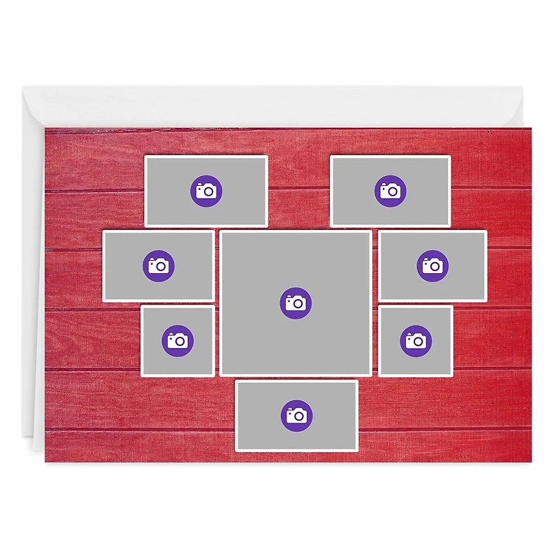 Rustic Heart Collage on Red Custom Card for only USD 4.99 | Hallmark