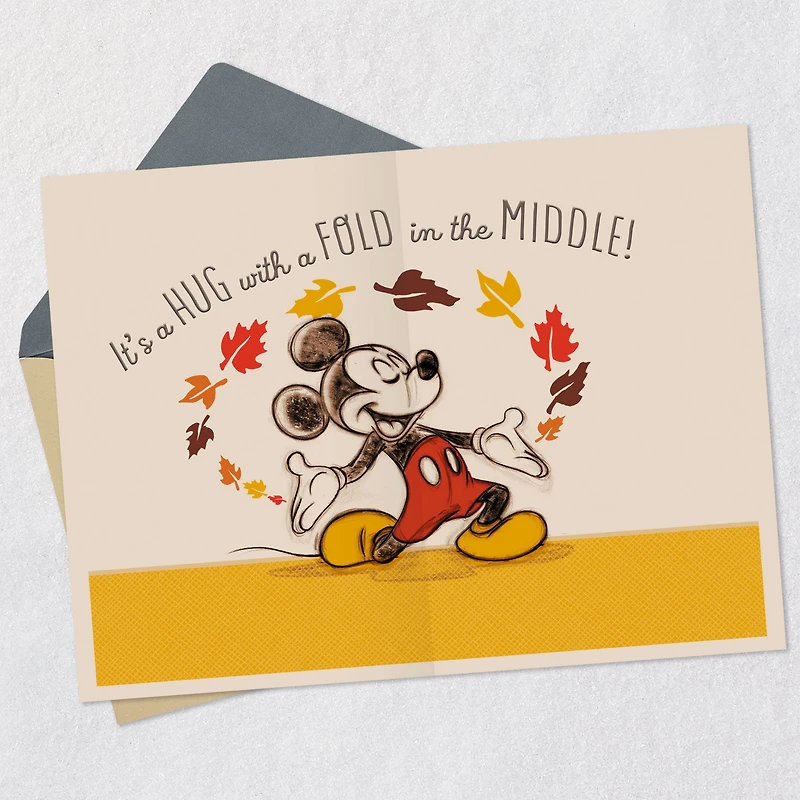 Disney Mickey Mouse Here's a Hug Thanksgiving Card for only USD 3.99 | Hallmark