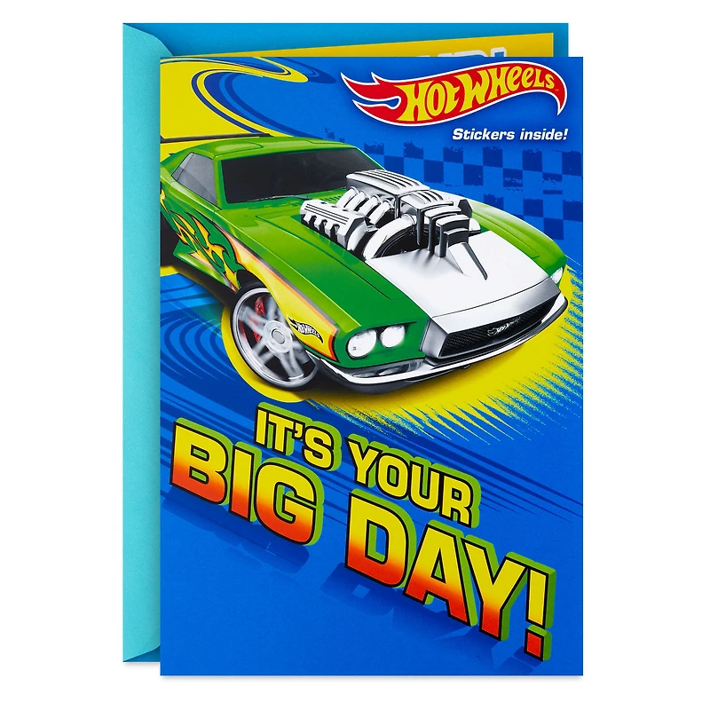 Mattel Hot Wheels™ Rev It Up Birthday Card With Stickers for only USD 4.59 | Hallmark