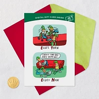 Elves Then and Now Gift Card Greeting Funny Christmas Card for only USD 4.99 | Hallmark
