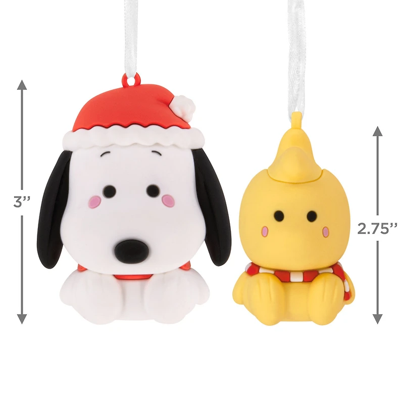 Better Together Peanuts® Holiday Snoopy and Woodstock Magnetic Hallmark Ornaments, Set of 2 for only USD 14.99 | Hallmark