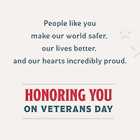 You Make Our World Better Veterans Day Card for only USD 3.59 | Hallmark