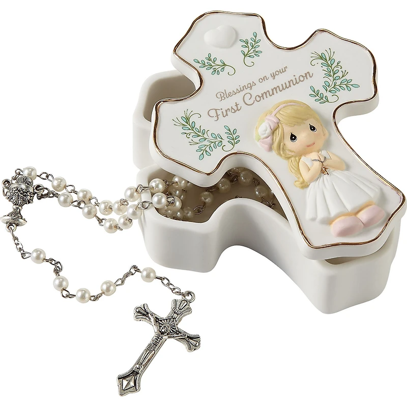 Precious Moments Blessings On Your First Communion Girl Rosary Box With Rosary for only USD 35.00 | Hallmark