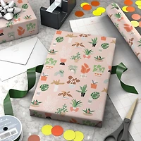 Potted Plants on Pink Wrapping Paper, 20 sq. ft. for only USD 4.99 | Hallmark