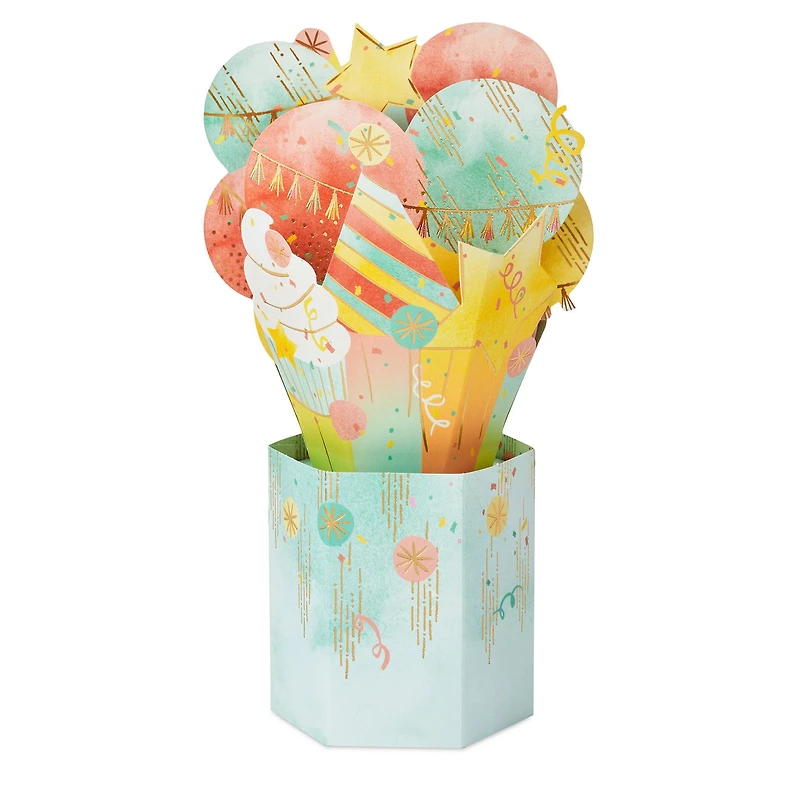 Celebrating You Cupcake, Stars and Balloons 3D Pop-Up Birthday Card for only USD 7.99 | Hallmark