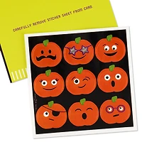 Fun Pumpkin Faces Halloween Card With Stickers for Grandson for only USD 4.99 | Hallmark