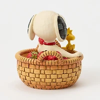 Jim Shore Peanuts Snoopy in Strawberry Basket Figurine, 4.9" H for only USD 64.99 | Hallmark