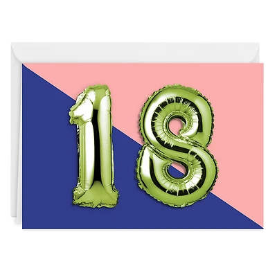 18th Balloons Custom Birthday Card for only USD 4.99 | Hallmark