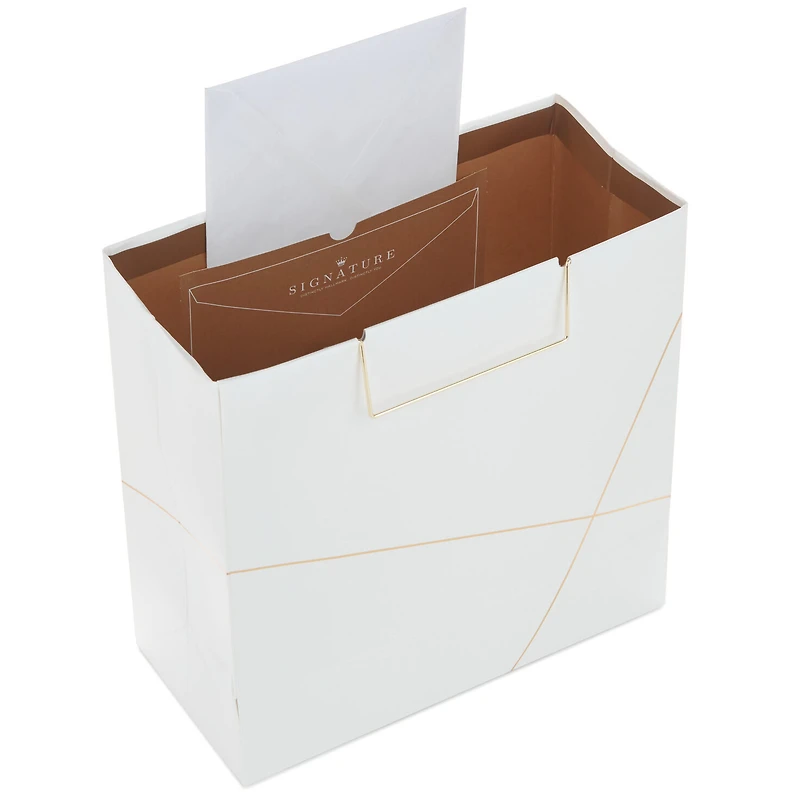 White With Gold Large Square Gift Bag, 10.4" for only USD 6.99 | Hallmark