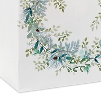9.6" Elegant Wreath on White Medium Holiday Gift Bag for only USD 3.49 | Hallmark